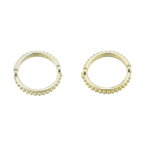 

PandaHall Brass Bead Frames, Circle Frames, Ring, Nickel Free, Real 14K Gold Plated, 10.5x10.5x2.5mm, Hole: 0.7~0.9mm Brass Ring
