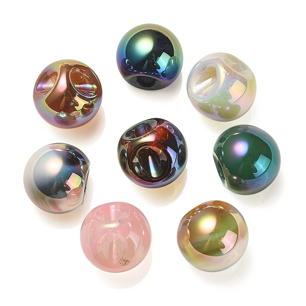 

PandaHall UV Plating Rainbow Iridescent Acrylic Beads, Round, Mixed Color, 16.5mm, Hole: 3mm Acrylic Round Multicolor