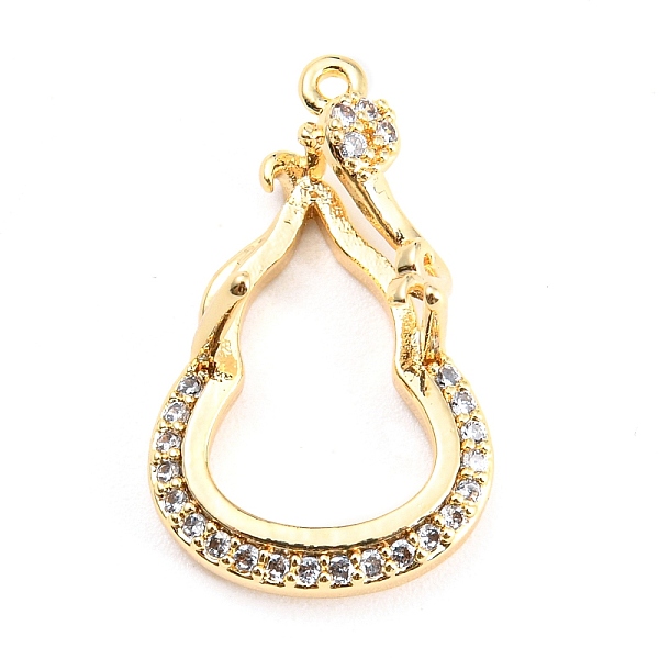 

PandaHall Brass Micro Pave Clear Cubic Zirconia Pendant Cabochon Settings, Open Back Settings, Real 14K Gold Plated, Gourd, Tray: 14x9mm...