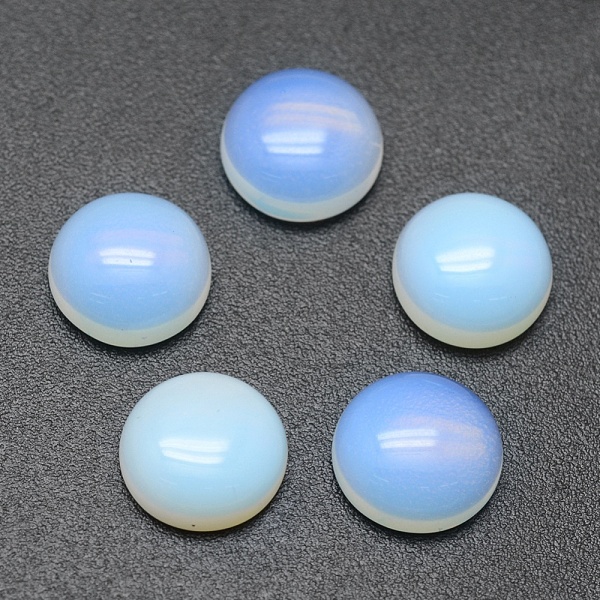 

PandaHall Opalite Cabochons, Flat Round, 8x3~4mm Opalite Flat Round