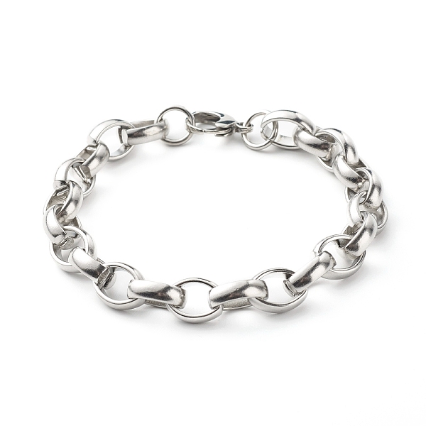 

PandaHall Men's 304 Stainless Steel Rolo Chain Bracelets, Polishing, Stainless Steel Color, 8-7/8 inch(22.5cm) 304 Stainless Steel