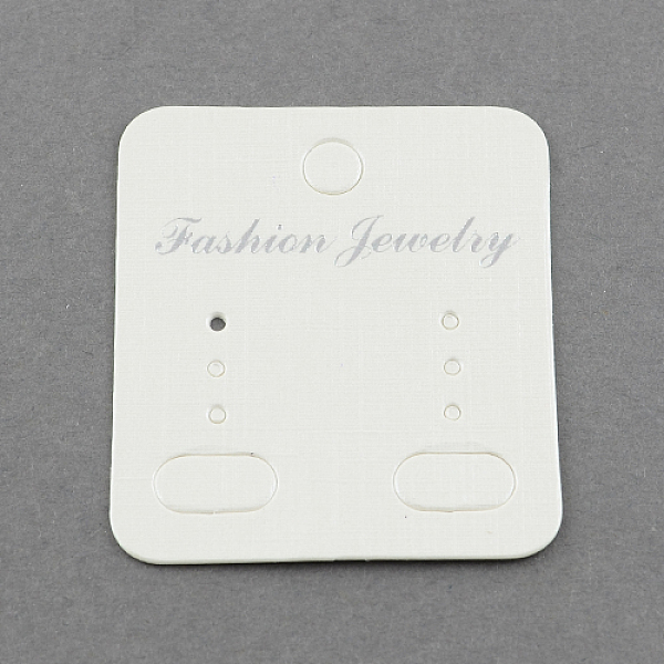 

PandaHall Cardboard Earring Display Cards, White, 50x44mm Paper Square White