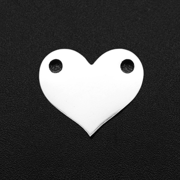 

PandaHall 201 Stainless Steel Links, Heart, Laser Cut, Stamping Blank Tag, Stainless Steel Color, 8.5x10x1mm, Hole: 1.2mm 201 Stainless...
