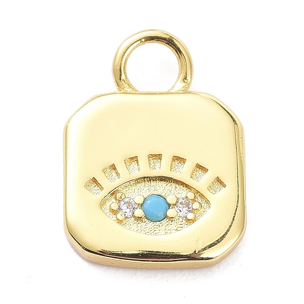 

PandaHall Brass Micro Pave Cubic Zirconia Pendants, Square with Eye, Golden, 13x9.5x1.5mm, Hole: 3mm Brass+Cubic Zirconia Square