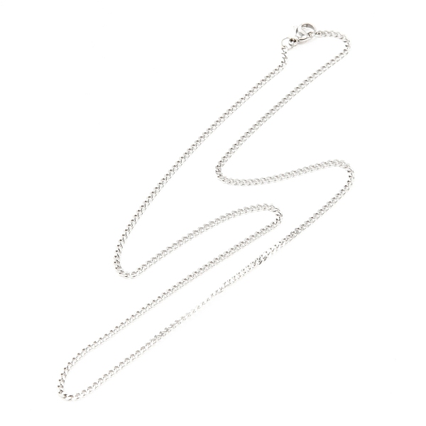 

PandaHall 304 Stainless Steel Curb Chain Twist Chain Necklace, with Lobster Claw Clasps, Stainless Steel Color, 17.71 inch(45cm), 2mm 304...
