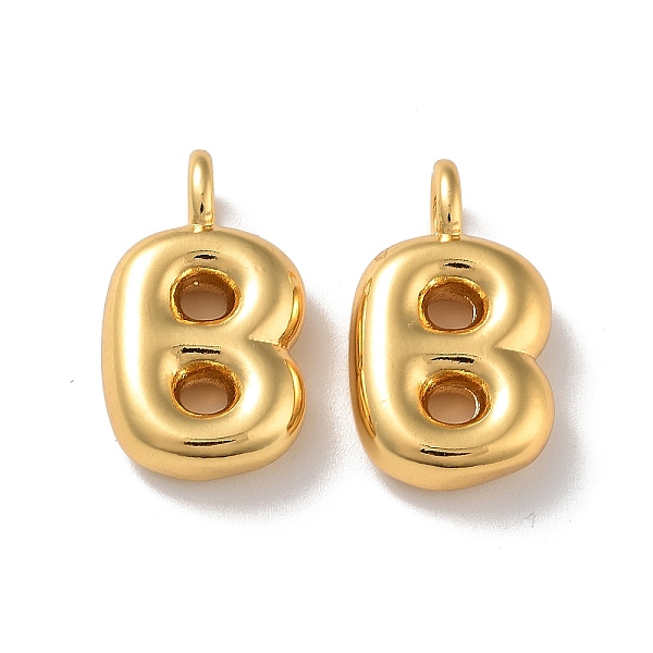 

PandaHall Brass Pendants, Real 18K Gold Plated, Letter B, 19x11x5.5mm, Hole: 3.2mm Brass Letter B