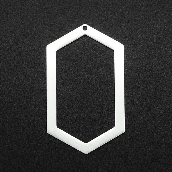 

PandaHall 201 Stainless Steel Open Back Bezel Big Pendants, For DIY UV Resin, Epoxy Resin, Pressed Flower Jewelry, Laser Cut, Hexagon...