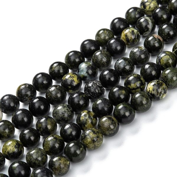 

PandaHall Natural Serpentine Beads Strands, Round, 8.5~9mm, Hole: 1mm, about 45pcs/strand, 14.96~15.04 inch(38~38.2cm) Serpentine Round