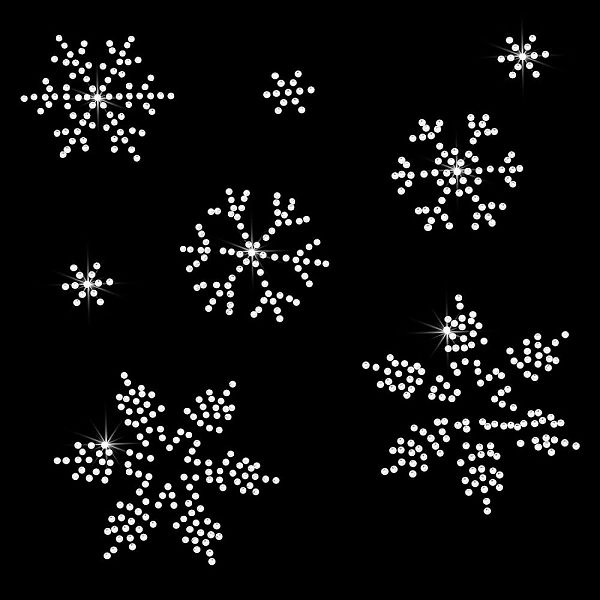 

PandaHall FINGERINSPIRE 3pcs Snowflake Pattern Iron on Crystal Rhinestone Decals Rhinestone Transfers Patches Hot Melt Sparkle Decals for..., Clear