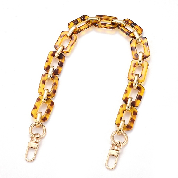 

PandaHall Transparent Acrylic and CCB Plastic Chains Bag Handles, with Alloy Spring Gate Ring & Swivel Clasps, for Bag Straps Replacement...