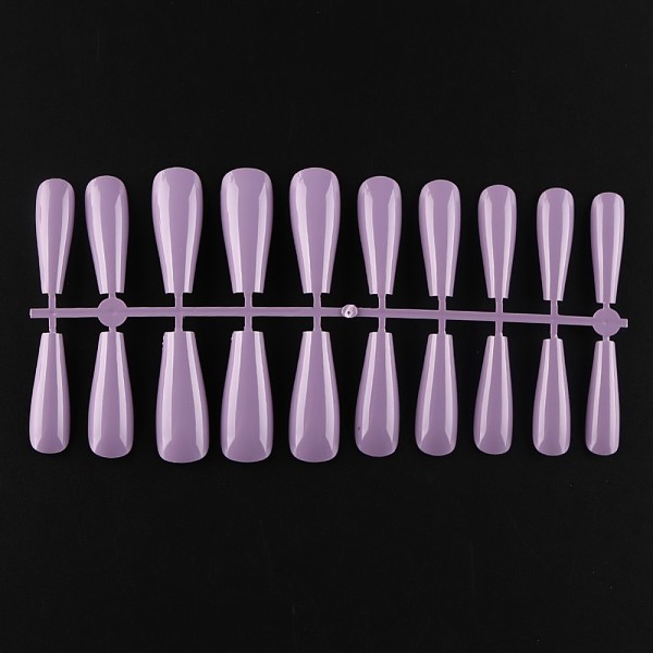 

PandaHall Solid Color Plastic Seamless Toe False Nail, Practice Manicure Nail Art Tool, Dark Orchid, 26~32x6~13mm, 20pcs/set. Plastic None