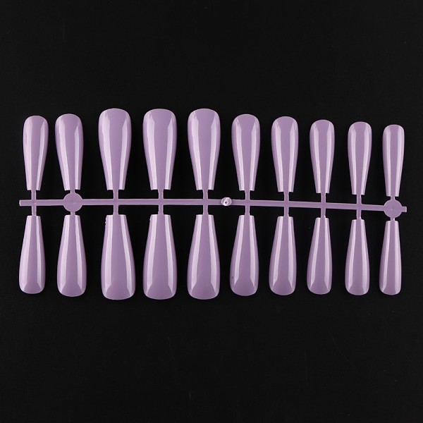 Solid Color Plastic Seamless Toe False Nail