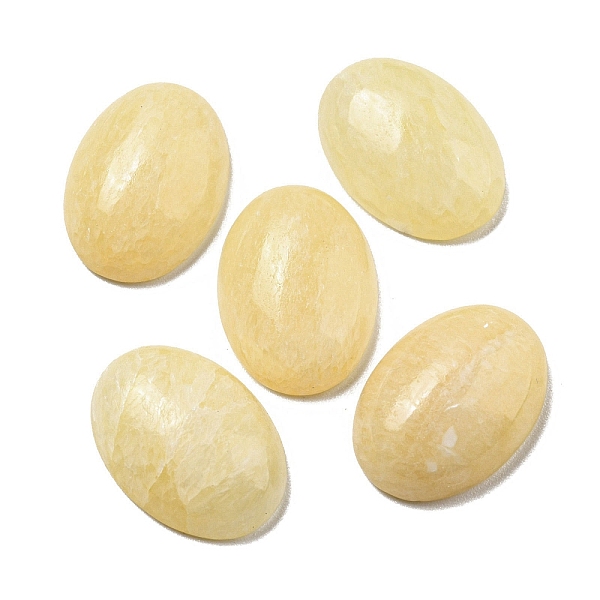 

PandaHall Natural Yellow Jade Cabochons, Oval, 18x13x5~5.5mm Yellow Jade Oval