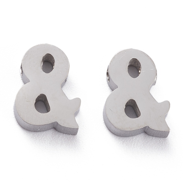 

PandaHall 304 Stainless Steel Charms, Mark &, Stainless Steel Color, 10x7.7x3mm, Hole: 1.6mm 304 Stainless Steel Symbol