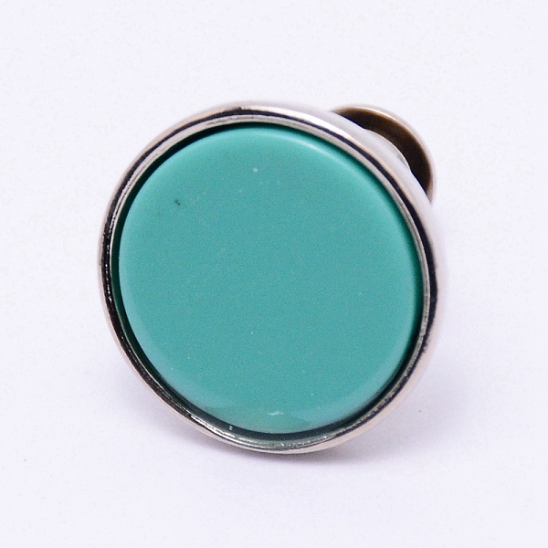 

PandaHall Alloy Button Pins for Jeans, with Resin, Garment Accessories, Flat Round, Dark Turquoise, 16x15mm, Pin: 1.2mm, Hole: 1.2mm Alloy...
