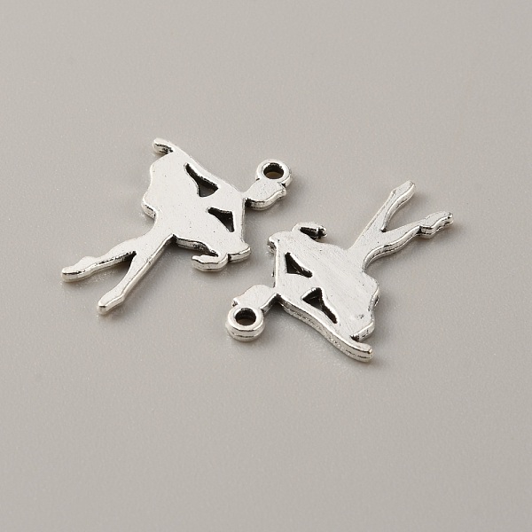 

PandaHall Tibetan Style Alloy Pendants, Ballet Dancer, Antique Silver, 22x14x1mm, Hole: 1.2mm Alloy Human
