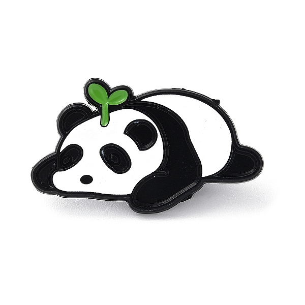 Gras Auf Dem Kopf Panda Emaille Pin