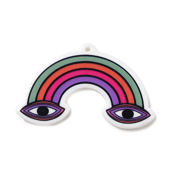 

PandaHall Opaque Resin Pendants, Cartoon Charms, Colorful, Rainbow, 29x46x2mm, Hole: 1.4mm Resin Rainbow