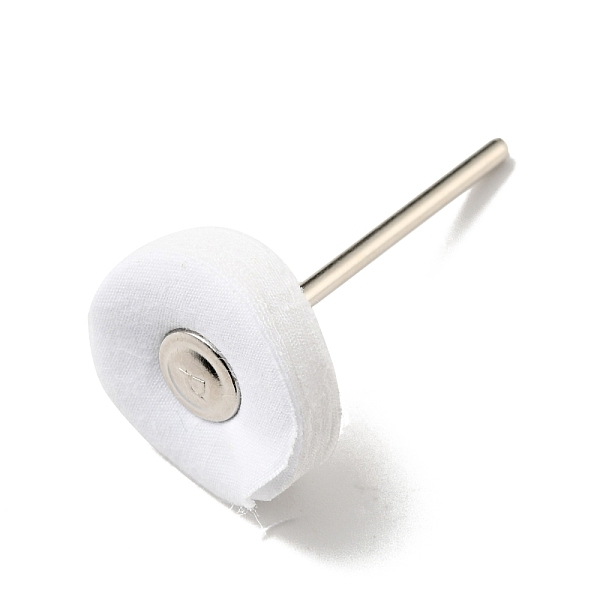 

PandaHall Multifunctional Flat Round Head Cloth Polishing Bits, Mandrel Mounted Grinding Buffing Accessories, with Iron Axis, for Metal..., White