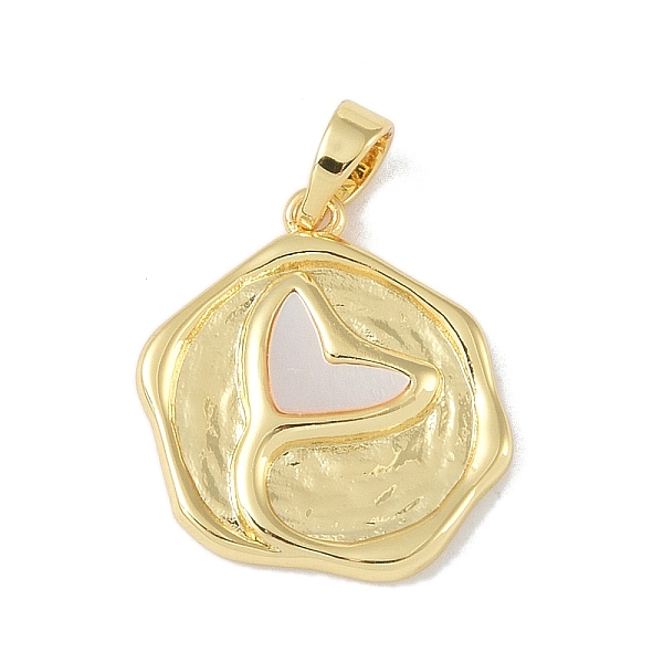 

PandaHall Brass Pendants, Hexagon with Shell, Real 18K Gold Plated, 19.5x16x2.5mm, Hole: 5x3.5mm Brass+Cubic Zirconia+Shell Hexagon