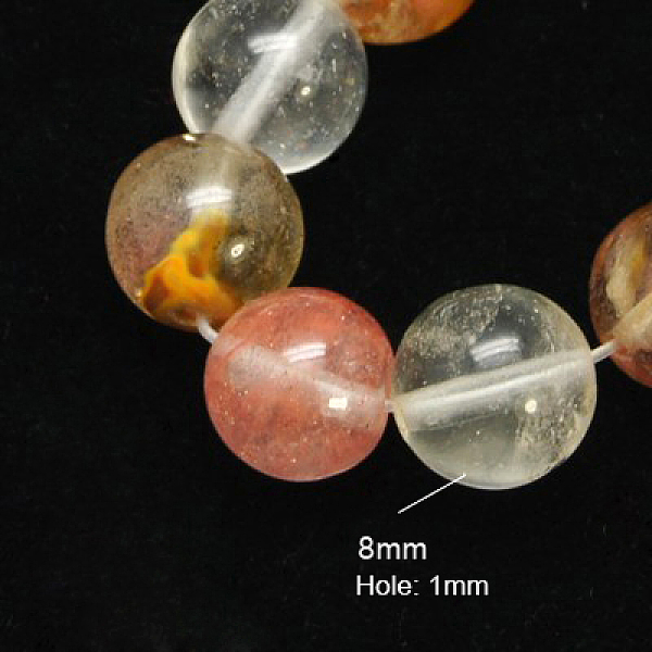 

PandaHall Tigerskin Glass Beads Strands, Round, Colorful, 8mm, Hole: 1mm Tigerskin Glass Round