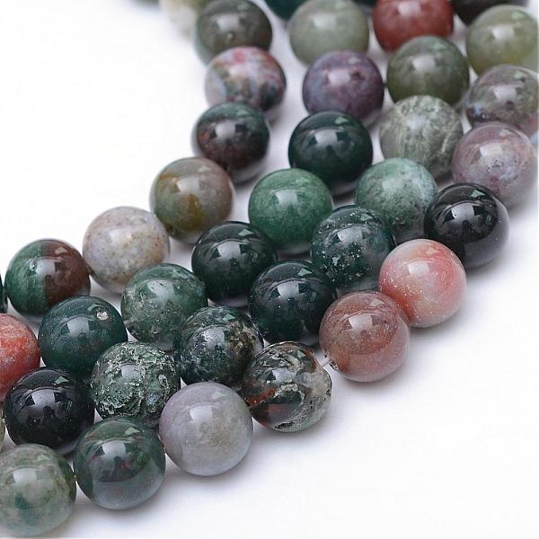 

PandaHall Round Natural Indian Agate Bead Strands, 6mm, Hole: 1mm, about 65pcs/strand, 15.7 inch Indian Agate Round