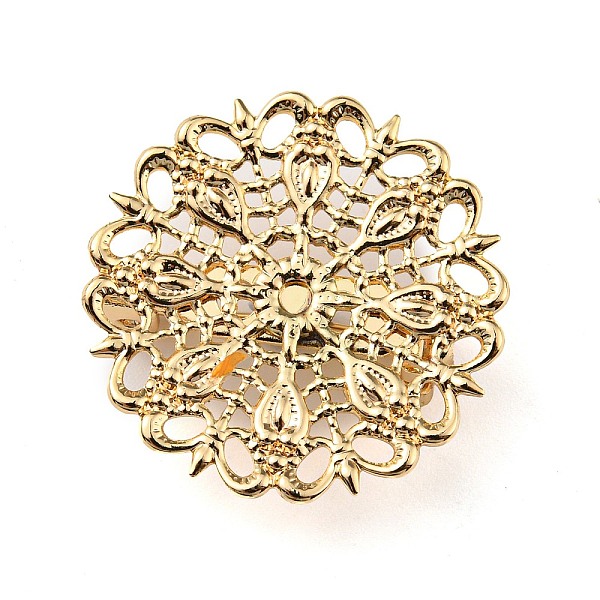 

PandaHall Brass Brooch Findings, Cadmium Free & Lead Free, Real 14K Gold Plated, 25.5x25x7mm, Pin: 0.6mm Brass