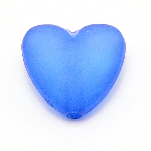 

PandaHall Opaque Acrylic Beads, Frosted, Heart, Blue, 12x12.5x7mm, Hole: 1.6mm Acrylic Heart Blue