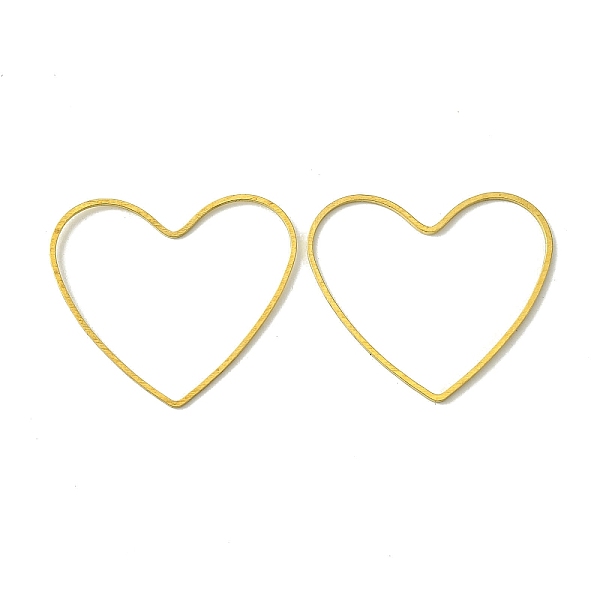 

PandaHall Brass Linking Rings, Heart, Raw(Unplated), 28x31.5x0.8mm, Inner Diameter: 22x30mm Brass Heart