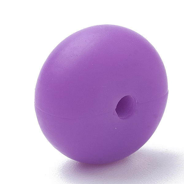 

PandaHall Food Grade Eco-Friendly Silicone Beads, Chewing Beads For Teethers, DIY Nursing Necklaces Making, Rondelle, Mauve, 14x8mm, Hole..., Purple