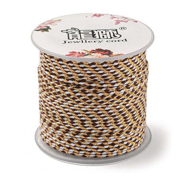 

PandaHall 4-Ply Polycotton Cord, Handmade Macrame Cotton Rope, with Gold Wire, for String Wall Hangings Plant Hanger, DIY Craft String...