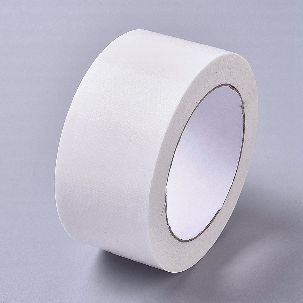 PandaHall Anti Slip Adhesive Tape, Floor Marking Tape, for DIY Fixed Carpet Hand Tools, White, 50x0.3mm, about 20m/roll Plastic White
