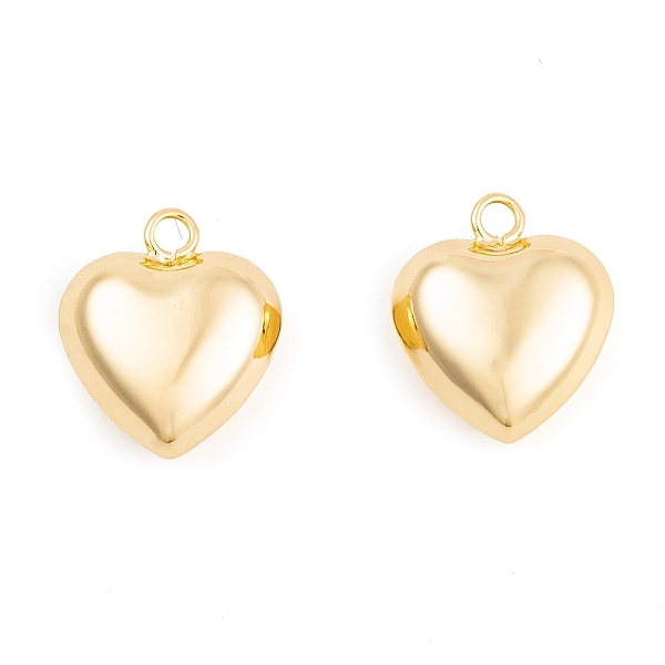 

PandaHall Ion Plating(IP) Brass Pendants, Heart Charms, Real 18K Gold Plated, 23x20x9.5mm, Hole: 3mm Brass Heart