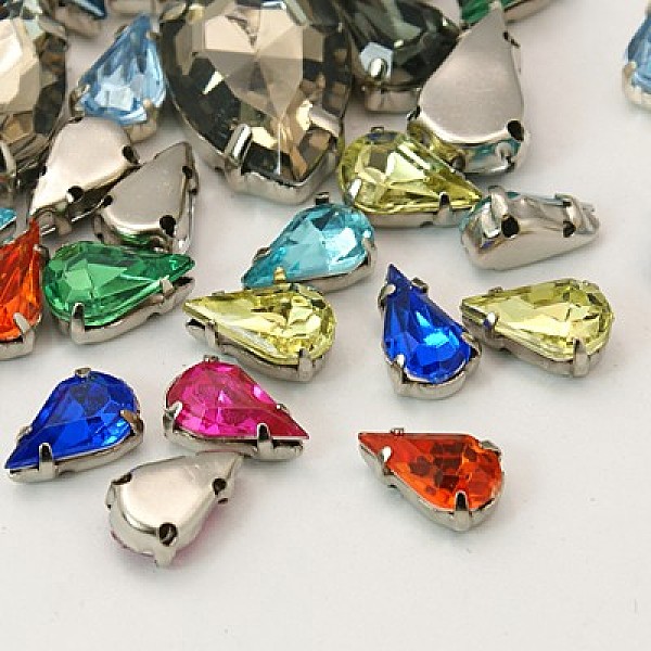 

PandaHall Sew on Rhinestone, Multi-strand Links, Multi-strand Links, Acrylic Rhinestone, with Brass Prong Settings, Garments Accessories..., Multicolor