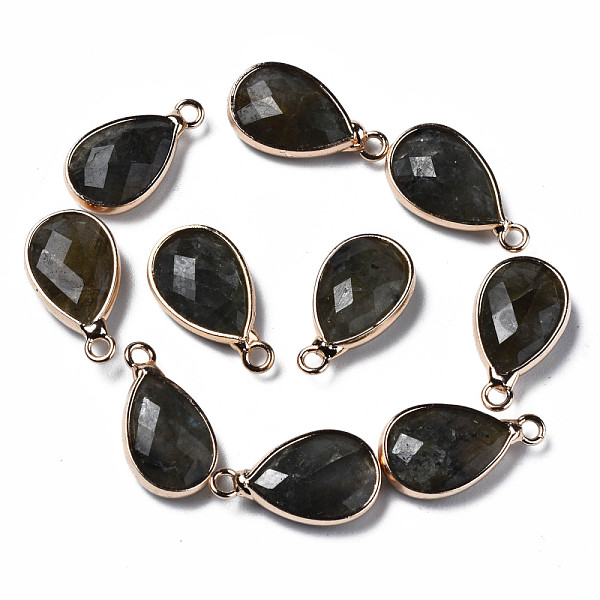 

PandaHall Natural Labradorite Pendants, Faceted, with Golden Plated Brass Edge and Loop, Teardrop, 16.5x9x4.5mm, Hole: 1.6mm Labradorite...