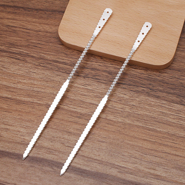 

PandaHall Brass Hair Stick Findings, Silver, 147mm Brass