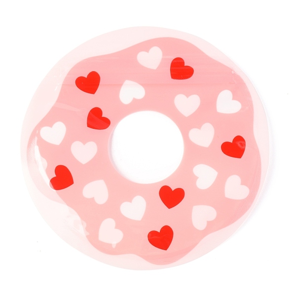 

PandaHall PET Plastic Zip Lock Bag, Candy, Cookies Storage Bags, Self Seal Bag, Top Seal, Candy, Doughnut Shape, Heart Pattern, 11.5x0.2cm...