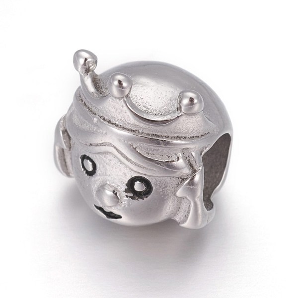

PandaHall Retro 316 Surgical Stainless Steel European Style Beads, Large Hole Beads, Princess, Antique Silver, 11.5x11x9mm, Hole: 4.5mm 316...