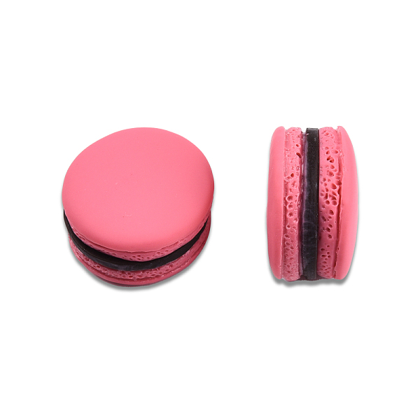 

PandaHall Opaque Resin Cabochons, Macaron, Cerise, 23x13.5mm Resin Food Red