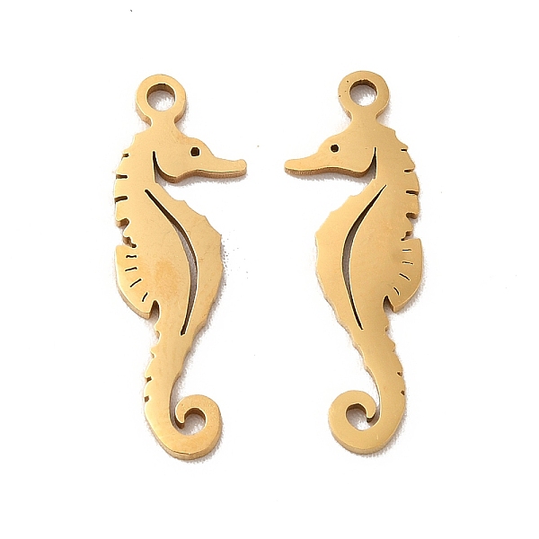 

PandaHall 201 Stainless Steel Pendants, Sea Horse Charm, Golden, 21.3x7x0.9mm, Hole: 1.4mm 201 Stainless Steel Sea Horse