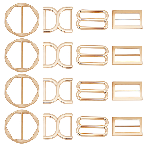 

PandaHall WADORN 16Pcs 4 Style Zinc Alloy Bag Connector Anchor Buckles, for Bag Strap Hanger, Light Gold, 3.67~4.5x2.4~3.5x0.2~0.43cm, Inner...