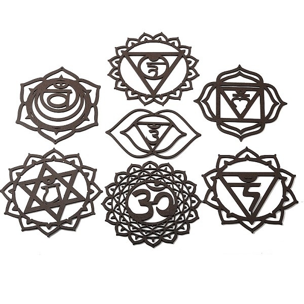 Bohemian Meditation Energy Symbol Wood Coasters