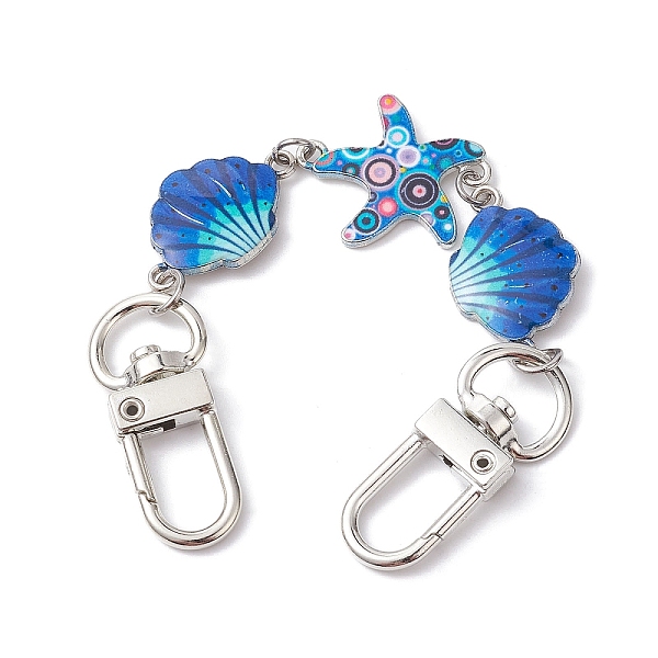 

PandaHall Ocean Theme Alloy Enamel Link Purse Strap Extenders, Shell & Starfish Purse Extension Chains with Swivel Clasp, Royal Blue, 14.2cm...