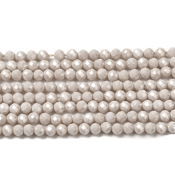 

PandaHall Cubic Zirconia Bead Strands, Faceted Round, Light Grey, 3mm, Hole: 0.6mm, about 120pcs/strand, 14.84''~14.96''(37.7~38cm) Cubic...