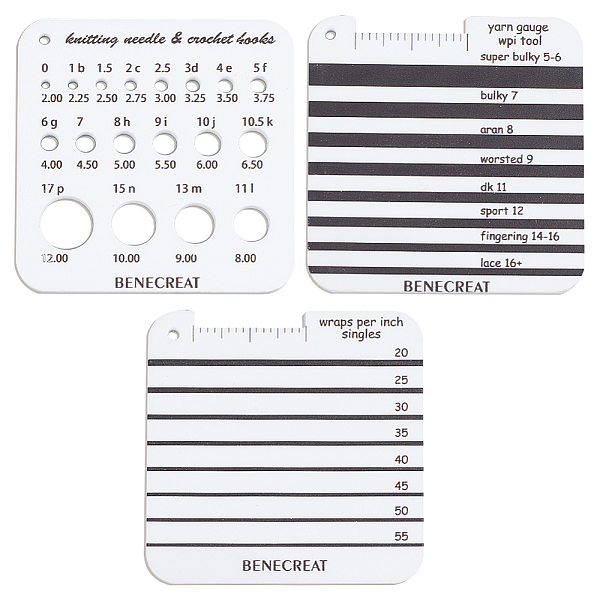 Benecreat 1pc Acryl Stricknadel & Häkelnadel Gauge