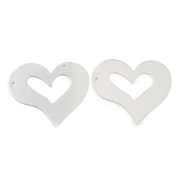 

PandaHall (Defective Closeout Sale: Scratch) Aluminium Big Pendants, Laser Cut Big Pendants, Heart, Silver, 63x72.5x1.5mm, Hole: 2.8mm...