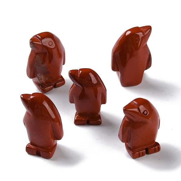 

PandaHall Natural Red Jasper Carved Healing Penguin Figurines, Reiki Energy Stone Display Decorations, 12.5~13x18~18.5x26.5~27mm Red Jasper...