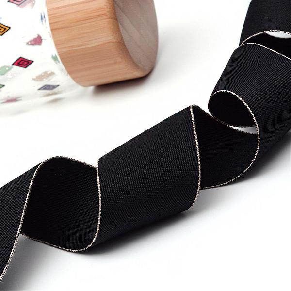 

PandaHall Polyester Grosgrain Ribbon, Black, 1-1/2 inch(38mm), about 100yards/roll(91.44m/roll) Polyester None Black