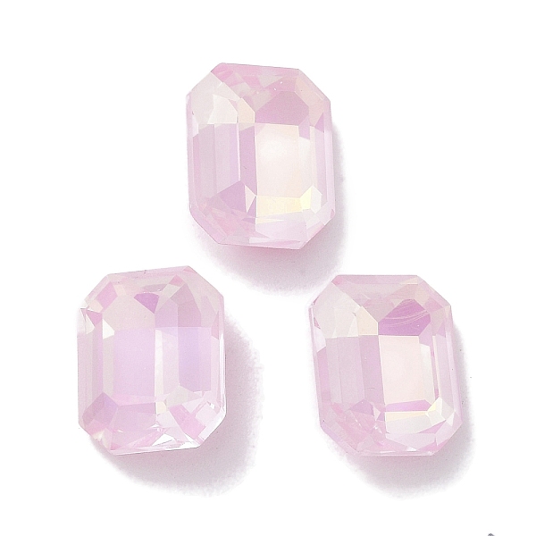 

PandaHall Glass Rhinestone Cabochons, Point Back & Back Plated, Faceted, Rectangle, Light Rose, 10x8x4.5mm Glass Rhinestone Rectangle Pink