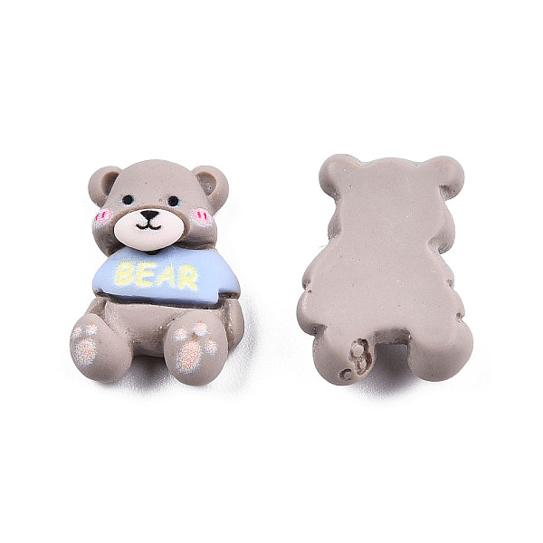 

PandaHall Opaque Resin Cabochons, Bear, Dark Gray, 18x12.5x6mm Resin Bear